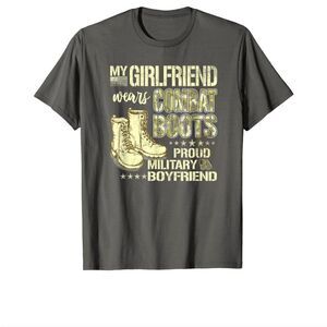 My Girlfriend Wears Combat Boots Military Tee size medium NWT